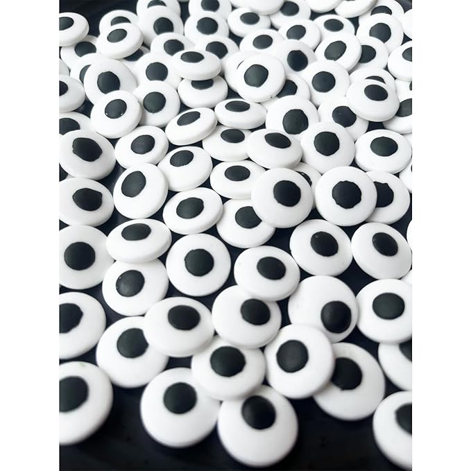 Halloween Weraru Big Candy Eyeballs Eye Ball Sweets Cake Cupcake Toppers Cookie Dessert Sprinkles Decorations for Birthday Party Supplies 4.2Ounce