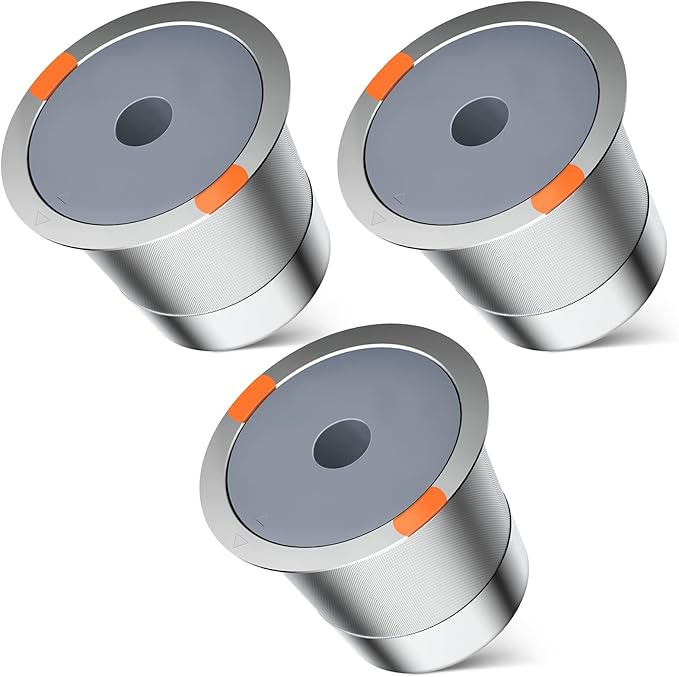 Reusable k Cup Coffee Filters,Universal stainless steel Refillable k Cups Filter Use for Keurig 2.0 and 1.0 Coffee Makers-brewers (3pack)