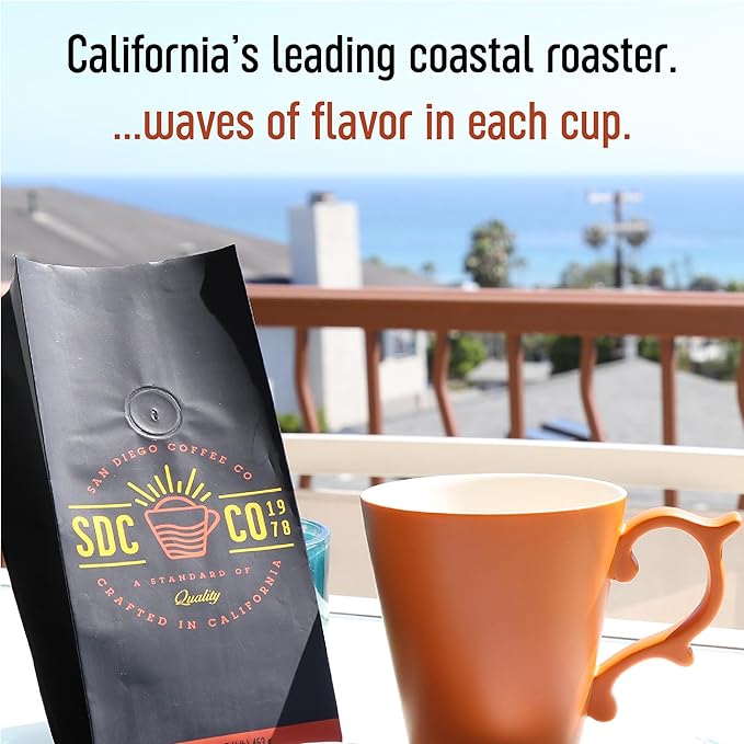 San Diego Coffee Organic French Roast, Dark Roast, Whole Bean Coffee, 16-Ounce Bag Café en grano tostado