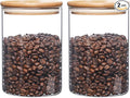umieo Glass Food Storage Containers with Lids, Small Storage Containers 27oz Set of 2, Glass Storage Jars with Airtight Lids for, Flour, Rice, Nuts, Candy, Coffee, Beans