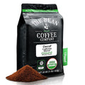 The Bean Organic Coffee Company Water Processed DECAF California Blend, Medium Roast, Ground Coffee, 16-Ounce Bag, Café Molido Tostado Orgánico descafeinado