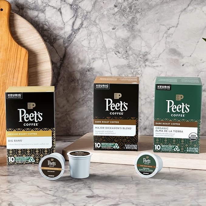 Peet's Coffee, Dark Roast K-Cup Pods for Keurig Brewers - House Blend 96 Count (4 Boxes of 24 K-Cup Pods)