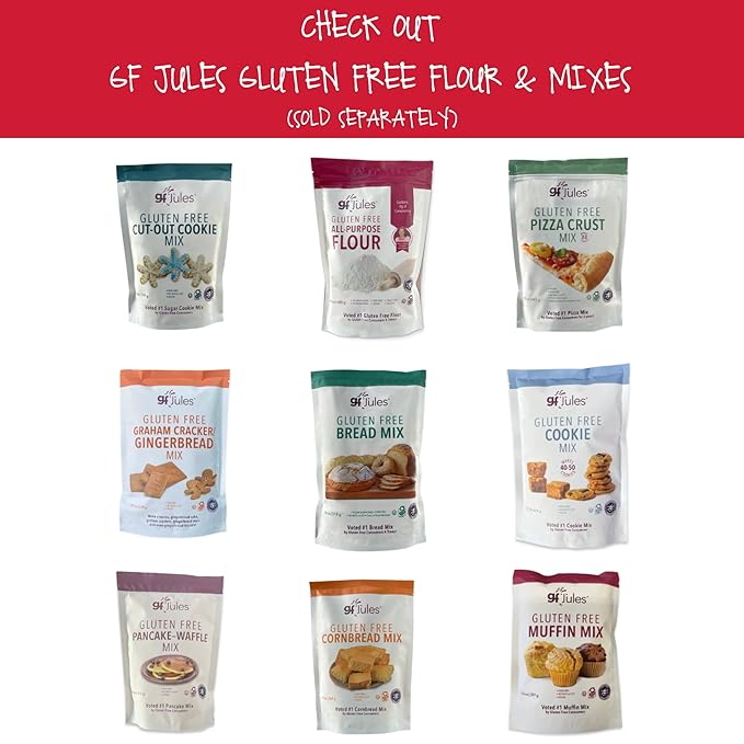 gfJules Certified Gluten Free Cake Baking Mix | Makes 2 Layer Cakes or 24 cupcakes | No Grit, Non-GMO, Vegan | Certified Top 9 Allergen-Free & Kosher | 29 Ounces