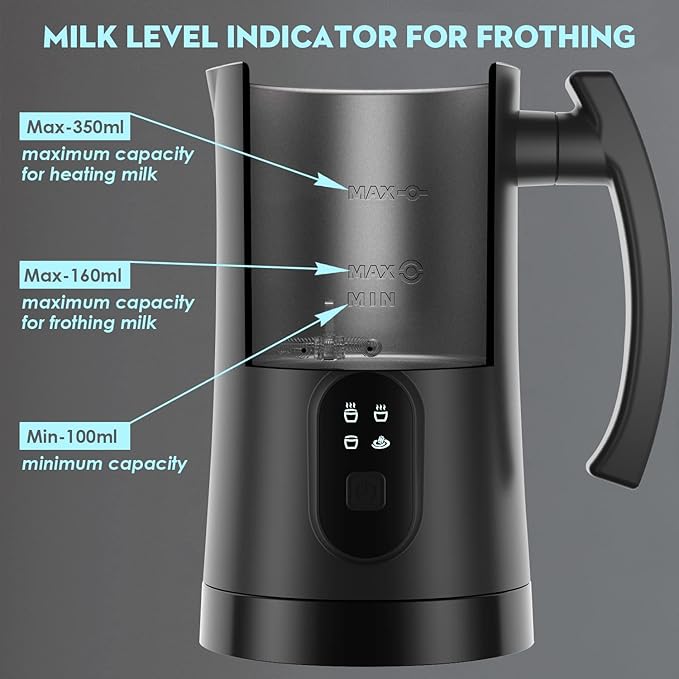 Electric Milk Frother, 4 in 1 Milk Steamer283