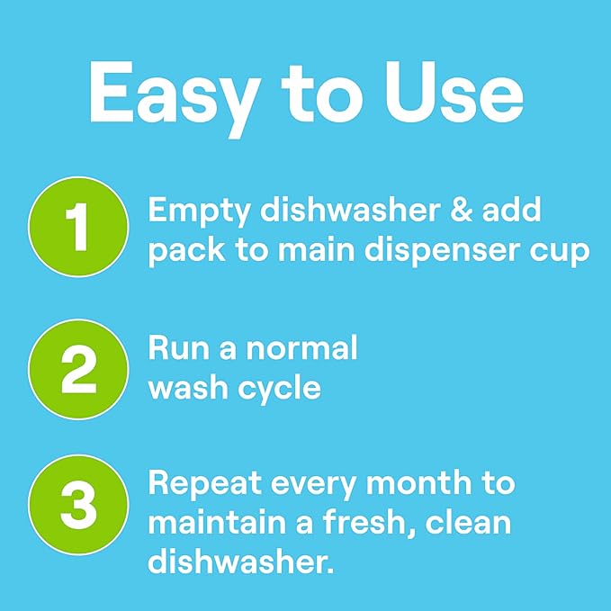Seventh Generation Dishwasher Cleaning Packs 6 Count Free & Clear Removes odor-causing residue Powered by oxy power