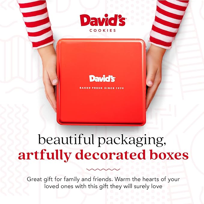 David's Cookies 2lbs Double Chocolate Chunk Fresh Baked Cookies - Handmade and Gourmet Cookies - Delectable and Made with Premium Ingredients - Cookie Gift Basket - Great Gift For All Occasions