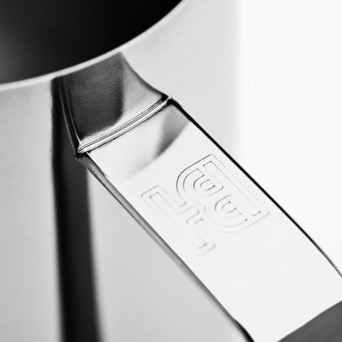 Milk Pitcher – 600ml Polished Stainless Steel, Precision Spout & Handle Alignment, Internal Measurement Markings, Premium 304 Stainless Steel Milk Steaming Pitcher for Latte Art