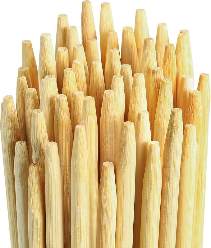 Smores Sticks 36" Long 5mm Thick, 60 PCS Marshmallow Roasting Smore Sticks Bamboo, Disposable Marshmellow Sticks Camping Heavy Duty SMores Skewers for Outdoor Fire Pits Campfires Hot Dog Sausage