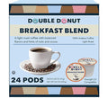 Double Donut Coffee Breakfast Blend Fresh Medium Roast Coffee SingleServe Pods for Keurig K Cup Brewer Machines 24 Capsules per Box