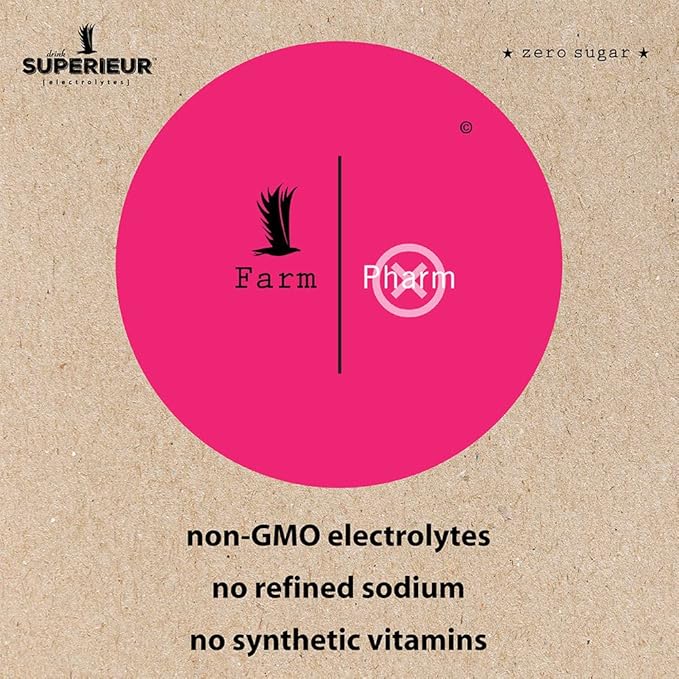 Superieur Electrolyte Powder Packets - Vegan Electrolyte Hydration Powder w/Sea Minerals - Keto Friendly, Non-GMO, Zero Sugar Electrolyte Supplement - Healthy Sports Drink - Watermelon (14 Packets)