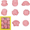 St. Patrick's Day Cookie Cutters, 8Pcs 3D Plastic Cookie Molds Cartoon Shamrock Four Leaf Clover Horseshoe Biscuit Cutters for Irish Holiday Party Baking Cutting Tool (D8)