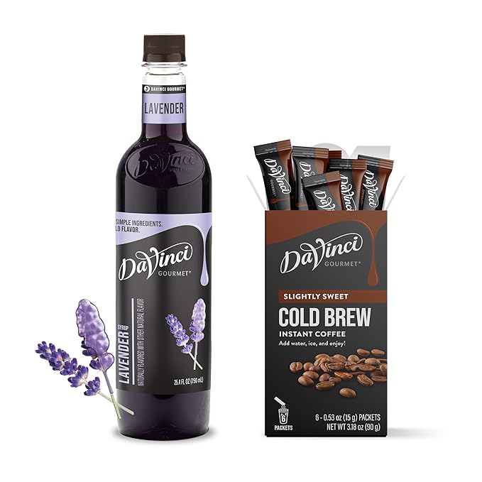 DaVinci Gourmet Instant Lavender Cold Brew Coffee Starter Kit