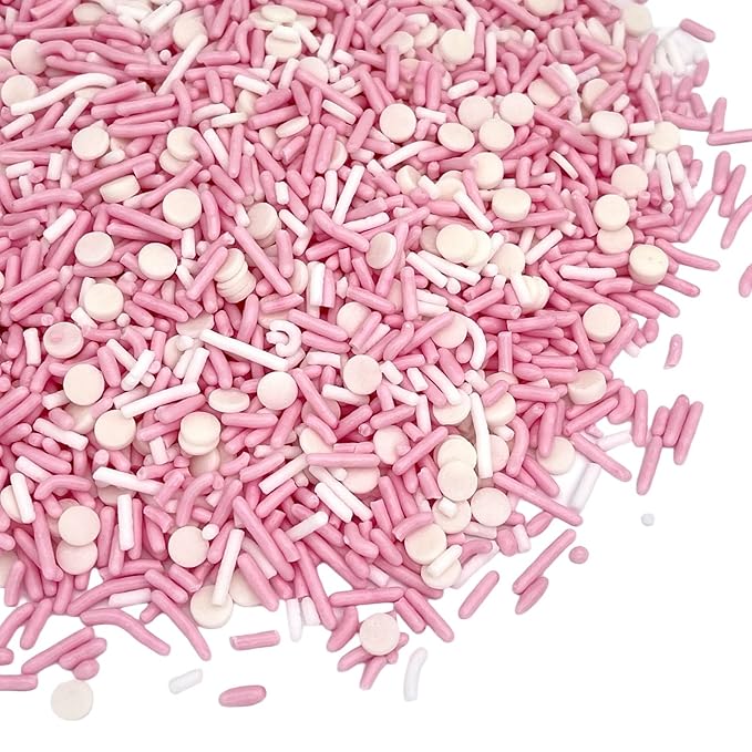 Manvscakes, No Artificial Dyes, Pink Sprinkles, Natural Sprinkles, Gluten Free, Valentine Sprinkles, Pink Cake Decorations, Mothers Day, Baby Shower, Cookies, Fondant Cake, Natural Dessert Toppings, 3
