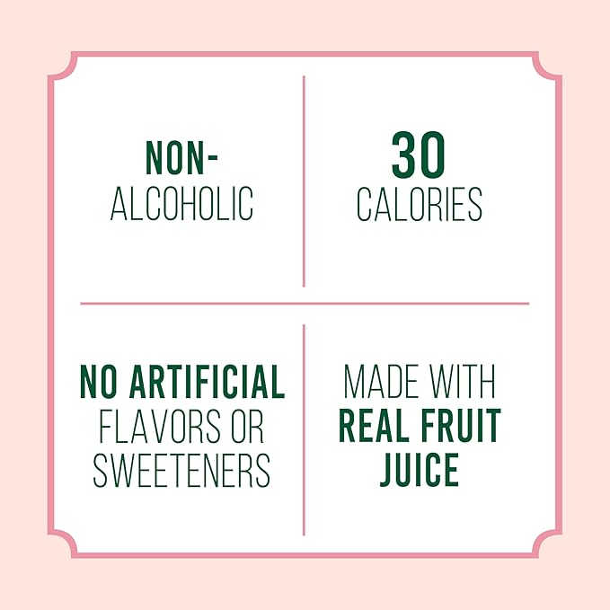 Maison Perrier Chic Peach Spritzer Flavored Sparkling Beverage, Low Calorie, Mocktail, 24-Pack