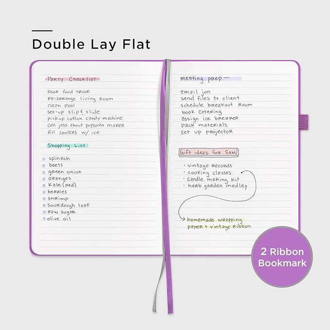 &And Per Se Lined Journal Notebook, 160 Pages, A5 5.7 x 8 inches College Ruled Thick Paper Notebook Journals for Writing, Hardcover Notebooks for Women Men Office School (1 Pack, Violet)