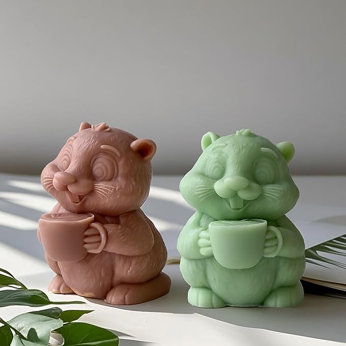 Squirrel Molds Animal Resin Mold - Resin Casting Silicone Molds for Home Decor & Candle Making Wave Spiral Mold