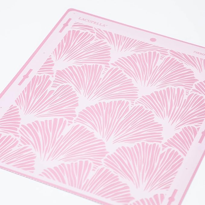 Large Cake Decorating Stencil (Piero) Ginkgo Leaves Pattern
