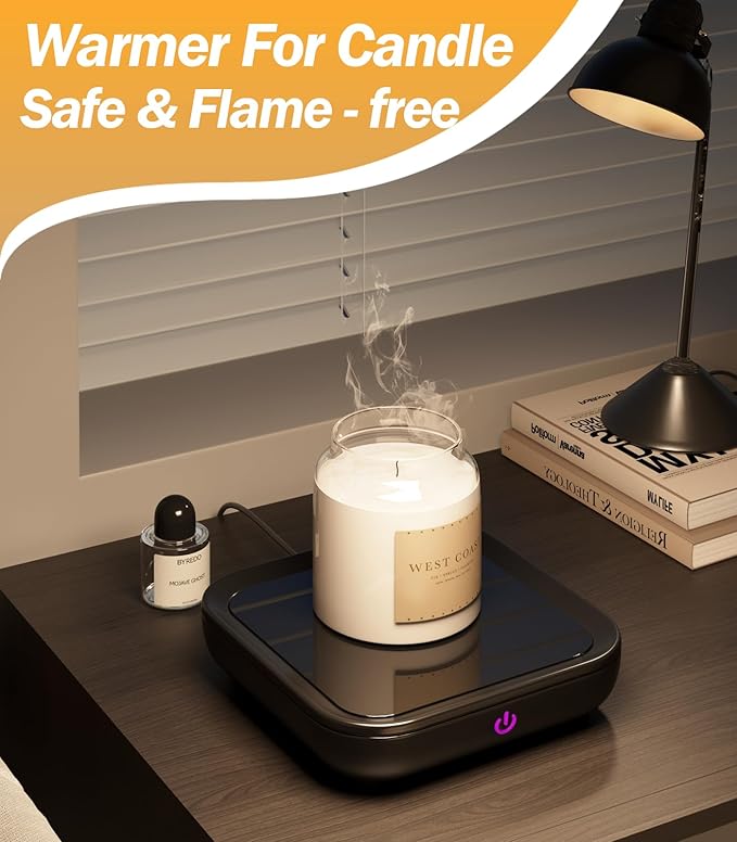Coffee Mug Warmer Smart Cup Warmer - Excellent Heating & Highest Temp Setting & Light Indicator, Coffee Warmer for Desk Auto Shut Off, Candle Warmer Plate for Beverage, Gifts for Women Men Mom