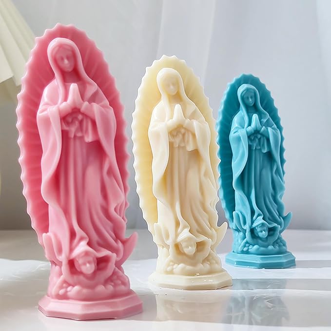 Girl Sister Angel & Mary Resin Casting Molds - Silicone 3D Animal Molds for Candle Making & Home Decor