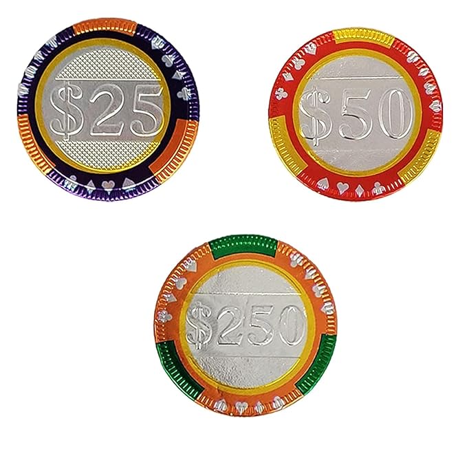 Fruidles Casino Poker Chips, Belgian Milk Chocolate Coins, Kosher Certified Dairy, Non GMO (1000-Pack)