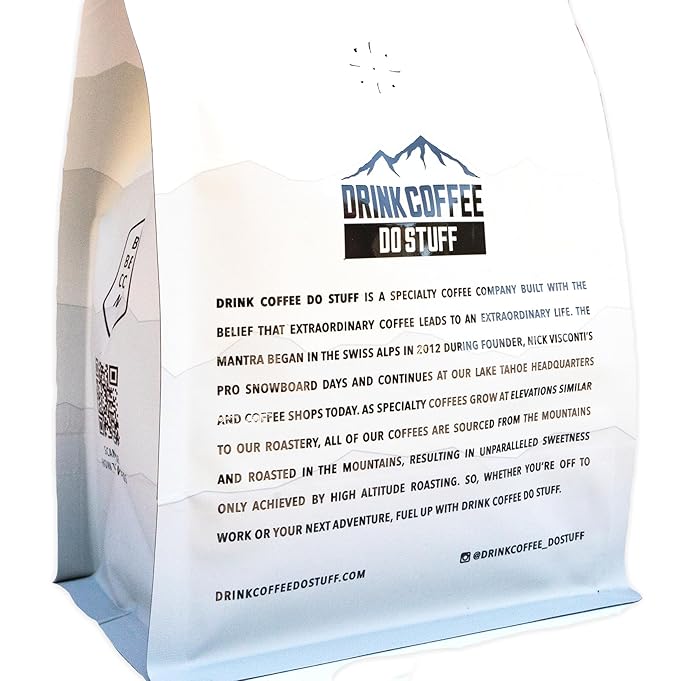 DRINK COFFEE DO STUFF, Blend, 2 Pound Bag, Whole Bean, Espresso Roast, Sweet, Chocolate, Caffeine, Organic, Lake Tahoe Coffee (Hot Shot)