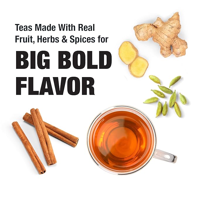 Tiesta Tea - Chai Love, Loose Leaf, Spiced Chai Black Tea, Premium Blend, High Caffeinated Black, Make Hot or Iced Brews Up to 25 Cups, 1.9 Ounce Resealable Pouch