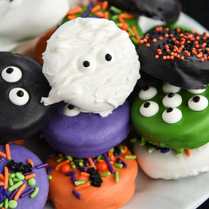 Twisweet Halloween Sprinkles 12oz, Monster Themed Sprinkles for Cake Decorating, Edible Candy Eyes Horns Confetti Sugar Sprinkle Mix, Halloween Nonpareils Baking Candy Bulk for Cake Topper Cupcake Cookie Ice Cream Decorations, Holiday Scary Party Supplies