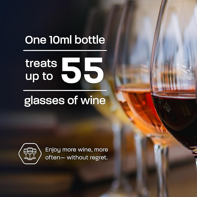 Drop It Wine Drops, Original - 10 mL, 4 Pack - Naturally Reduces Sulfites & Tannins in Red, White & Sparkling Wines - Portable, Easy to Use - Treats Up to 55 Glasses/9 Bottles of Wine Each - USA Made