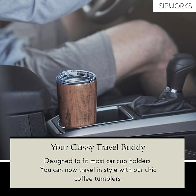 Stainless Steel Coffee Tumbler: Double-Wall Vacuum Insulated Spill-proof Travel Mug Metal Coffee Cup with Lid, 20-Ounce White Marble