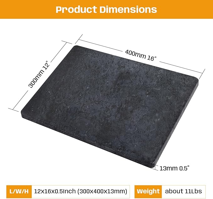Black Marble Cutting Board, 12x16 Inch Marble Pastry Board With Non-Slip Feet For Cheese, Charcuterie, Dough, Chocolate, Dessert, Pack Of 1 Piece