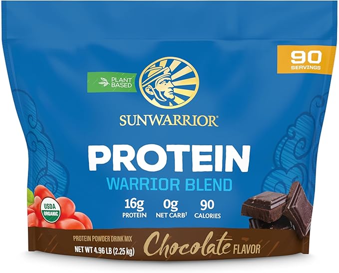 Organic Plant Based Protein Powder | Vegan Organic Protein Powder Chocolate Flavored with BCAA Amino Acids & Hemp Seed Pea Blend | Non-GMO Soy Dairy Filler & Gluten Free (Chocolate, 90 Servings)