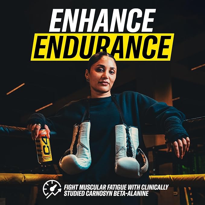 Cellucor C4 Energy Carbonated Zero Sugar Energy Drink, Pre Workout Drink + Beta Alanine, Sour Gummy Splash, 16 Fl Oz (Pack of 12)