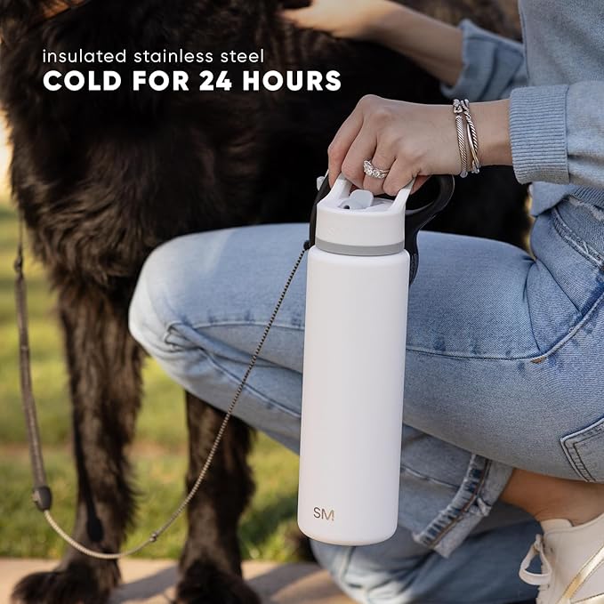 Simple Modern Kids Water Bottle with Straw Lid | Vacuum Insulated Stainless Steel Metal | Reusable Leak Proof BPA-Free Thermos for School | Summit Collection | 18oz, Malibu