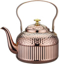 SANQIAHOME Antique 1.5L (50Oz) Stainless Steel Teapot with Infuser copper