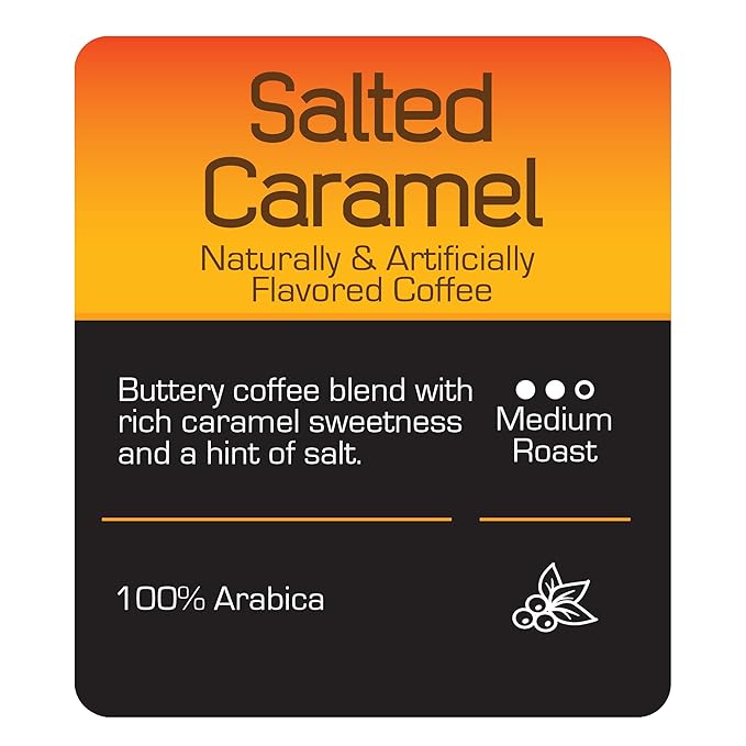 Roast Ridge Single Serve Coffee Pods for Keurig K-Cup Brewers, Salted Caramel, Medium Roast, 100 Count