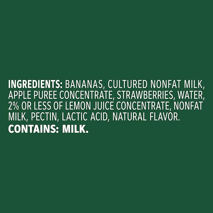 Outshine Fruit & Yogurt Smoothie Banana Strawberry, Smoothie Pouch, On The Go Snack, 24PK