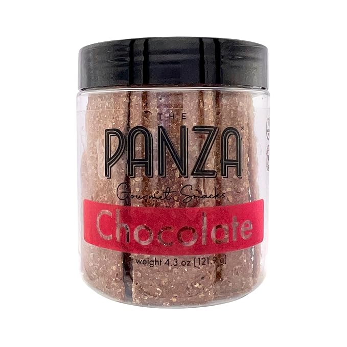 The Panza Chocolate Gourmet Cookie Snack Thin & Crispy | Organic, Non-GMO, 100% Natural Ingredients | Signature Jar 4.3 oz