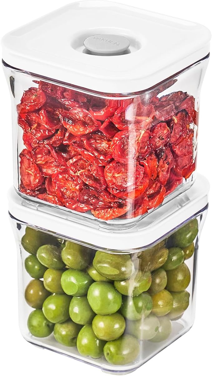 Premium Airtight Food Storage Containers, 2PC-SET(0.53qt), Smart One-Click Seal Lid, Patented Double Silicone Lining, 100% Leak Proof, BPA-FREE, Dishwasher, Freezer & Microwave Safe