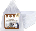 50Pcs Commercial Cold Brew Coffee Filters for 5 Gallon Buckets, 20" X 20" Disposable Coffee Filters with Drawstring for Brew Up To 5 LBS Coffee