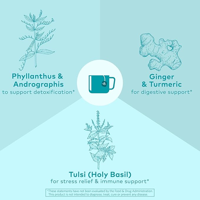 ORGANIC INDIA Tulsi Cleanse Tea - Holy Basil, Ginger, Turmeric, Herbal Tea, Stress Relieving & Cleansing, Immune Support, Adaptogen, Organic, Non-GMO, Caffeine-Free - 18 Infusion Bags, 3 Pack