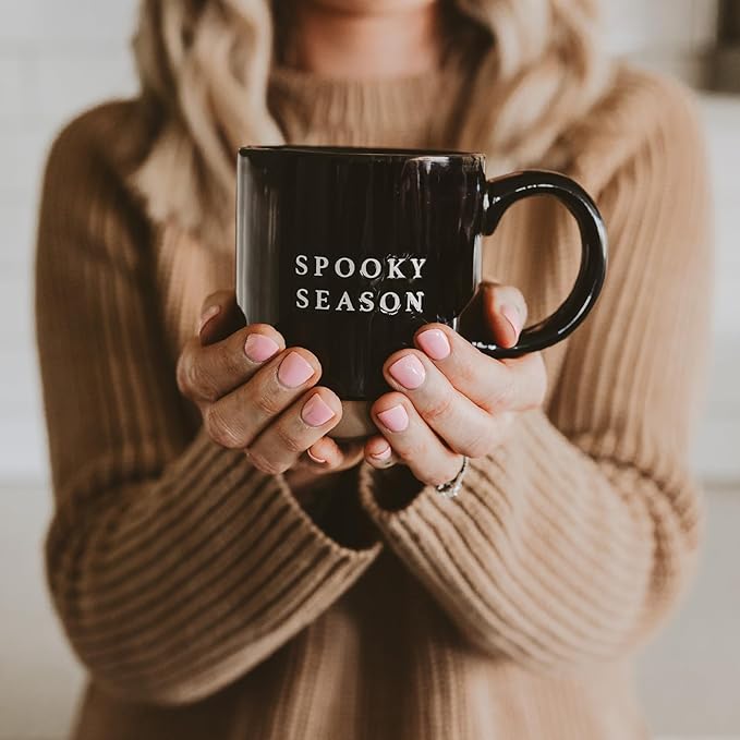 Sweet Water Decor Halloween Coffee Mug - Spooky Coffee Mug for Halloween - Durable Stoneware Mug for Tea & Cocoa - Perfect Fall Mugs for Morning Brew & Cozy Nights - Spooky Season Design Mug 14oz