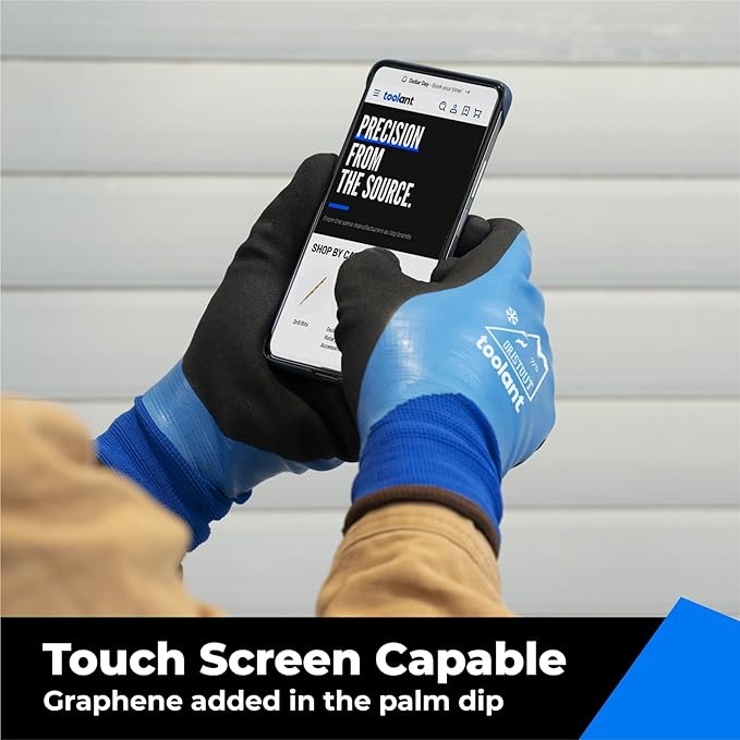 Waterproof Winter Work Gloves for Men and Women, Touchscreen, Freezer Gloves, Thermal Insulated, for Cold Weather