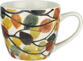 Pimpernel Dancing Branches Porcelain Mug - 16 Oz Nature-Inspired Coffee Cup with Leaf Illustration - Microwave, Dishwasher, Oven, Freezer Safe - Giftable Ceramic Drinkware for Daily Use