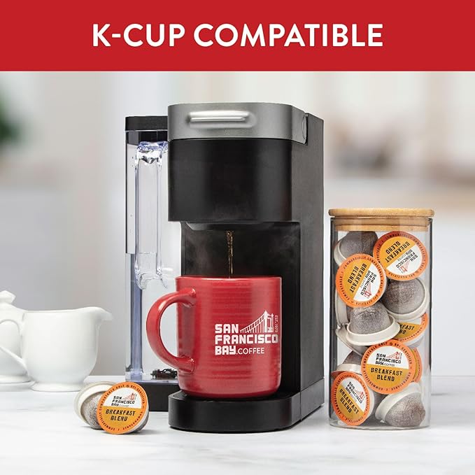 San Francisco Bay Compostable Coffee Pods - Breakfast Blend (36 Ct) K Cup Compatible including Keurig 2.0, Medium Roast