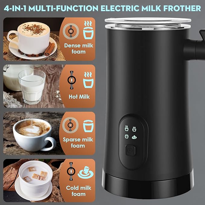 Electric Milk Frother, 4 in 1 Milk Steamer283
