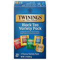 Twinings Variety Pack Black Tea Bags, 20 Count (Pack of 1), Includes English Breakfast, Earl Grey, Irish Breakfast, and Lady Grey, Caffeinated, Enjoy Hot or Iced, 20 Teabags