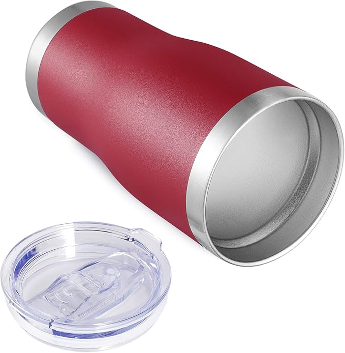VEGOND 20oz Tumbler Stainless Steel Tumbler Cup with Lid And Straw Vacuum Insulated Double Wall Travel Coffee Mug(Brick Red 12 Pack)