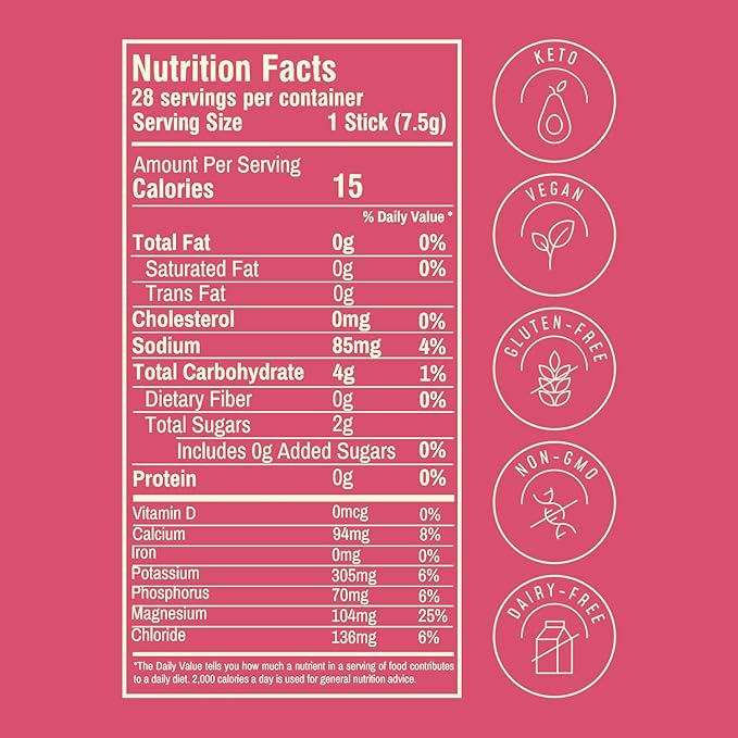 FlavCity Strawberry Limeade Electrolytes Powder Packets - 28 Hydration Packets - No Added Sugar - Hydration Powder with Real Fruit & Unrefined Sea Salt - Keto & Gluten-Free (28 Stick Packs)