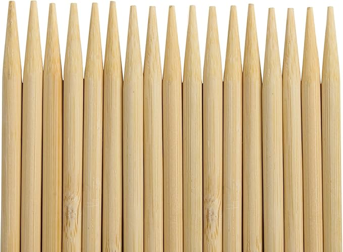 FLYPARTY Bamboo Marshmallow Roasting Sticks with 30 Inch 5mm Thick Extra Long Heavy Duty Wooden Skewers,Roaster Barbecue S'Mores Skewers Hot Dog Forks for Camping,Party,Kebab Sausage(60 Pcs)
