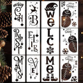 Christmas Stencils for Painting on Wood 35.4" Large Believe Let it Snow Stencil Christmas Stencils for Crafts Porch Sign Decor